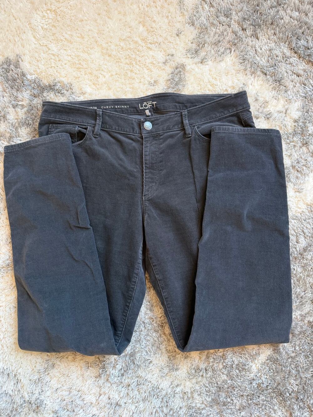 Loft Dark Grey Corduroy Pants